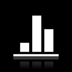 Bar Graph icon on a black background - WhiteSeries N53