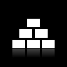 Pyramid icon on a black background - WhiteSeries N5