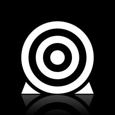 Target icon on a black background - WhiteSeries