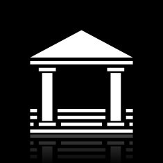 Bank icon on a black background - WhiteSeries N8