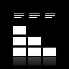 Bar Graph icon on a black background - WhiteSeries N55