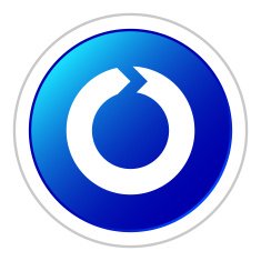 Chevron Chart icon on a round button - StickerSeries