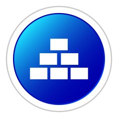 Pyramid icon on a round button - StickerSeries N5