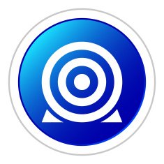 Target icon on a round button - StickerSeries