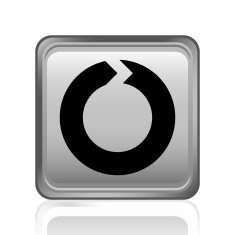 Chevron Chart icon on a square button - SteelSeries