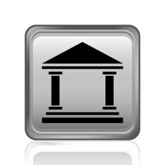 Bank icon on a square button - SteelSeries N6