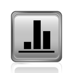 Bar Graph icon on a square button - SteelSeries N53