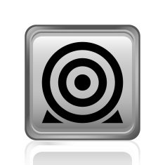 Target icon on a square button - SteelSeries