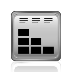 Bar Graph icon on a square button - SteelSeries N55