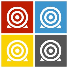 Target icon on square buttons - SquareSeries