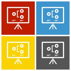 Projection Screen icon on square buttons - SquareSeries