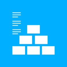 Pyramid icon on a blue background - SmoothSeries N2