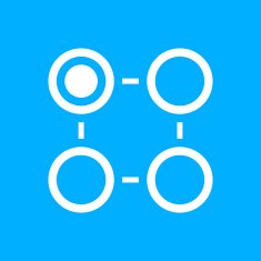 Flowchart icon on a blue background - SmoothSeries