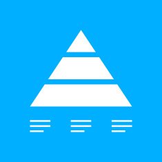 Pyramid icon on a blue background - SmoothSeries N3