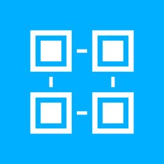Flowchart icon on a blue background - SmoothSeries N2