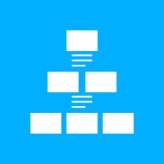 Pyramid icon on a blue background - SmoothSeries N4