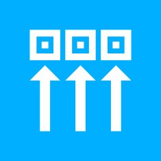 Logistics icon on a blue background - SmoothSeries