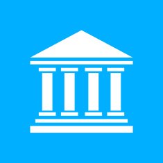 Bank icon on a blue background - SmoothSeries N7