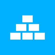 Pyramid icon on a blue background - SmoothSeries N5