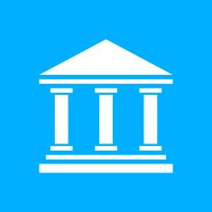 Bank icon on a blue background - SmoothSeries N8