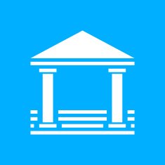 Bank icon on a blue background - SmoothSeries N9