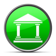 Bank icon on a round button - SlenderSeries N6