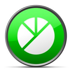 Pie Chart icon on a round button - SlenderSeries