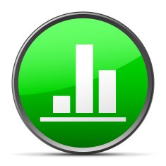 Bar Graph icon on a round button - SlenderSeries N53