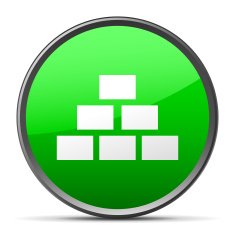 Pyramid icon on a round button - SlenderSeries N5
