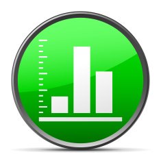 Bar Graph icon on a round button - SlenderSeries N54