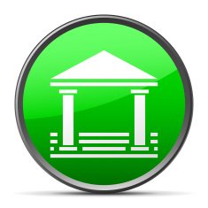 Bank icon on a round button - SlenderSeries N9