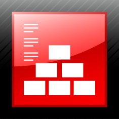 Pyramid icon on a square button - SleekSeries N2