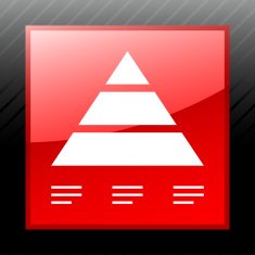 Pyramid icon on a square button - SleekSeries N3