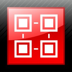 Flowchart icon on a square button - SleekSeries N2