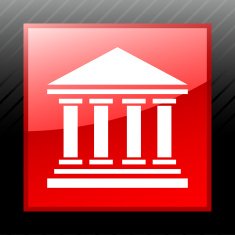 Bank icon on a square button - SleekSeries N7