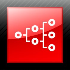 Flowchart icon on a square button - SleekSeries N3