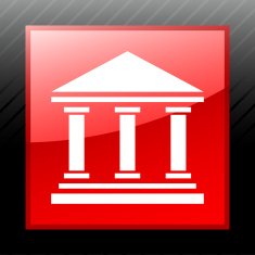 Bank icon on a square button - SleekSeries N8