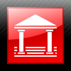 Bank icon on a square button - SleekSeries N9