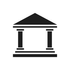Bank icon on a white background - SingleSeries N6