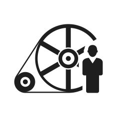 Flywheel icon on a white background - SingleSeries