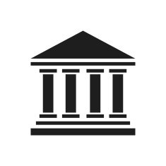 Bank icon on a white background - SingleSeries N7