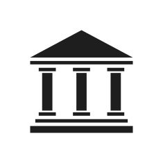 Bank icon on a white background - SingleSeries N8
