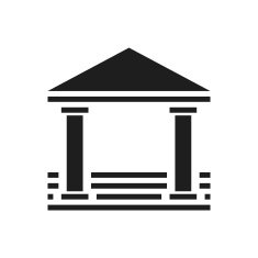 Bank icon on a white background - SingleSeries N9