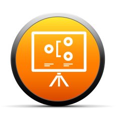Projection Screen icon on a round button - SimpleSeries