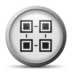 Flowchart icon on a silver button - SilverSeries N2