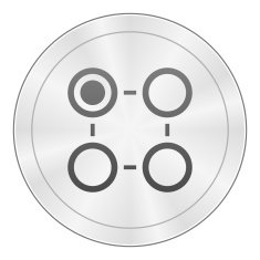 Flowchart icon on a round button - SharpSeries