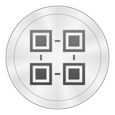 Flowchart icon on a round button - SharpSeries N2