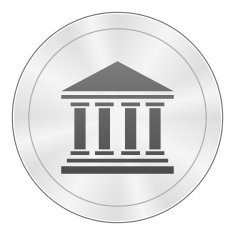 Bank icon on a round button - SharpSeries N7