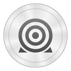 Target icon on a round button - SharpSeries