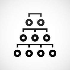 Organization Chart icon on a white background - ShadeSeries